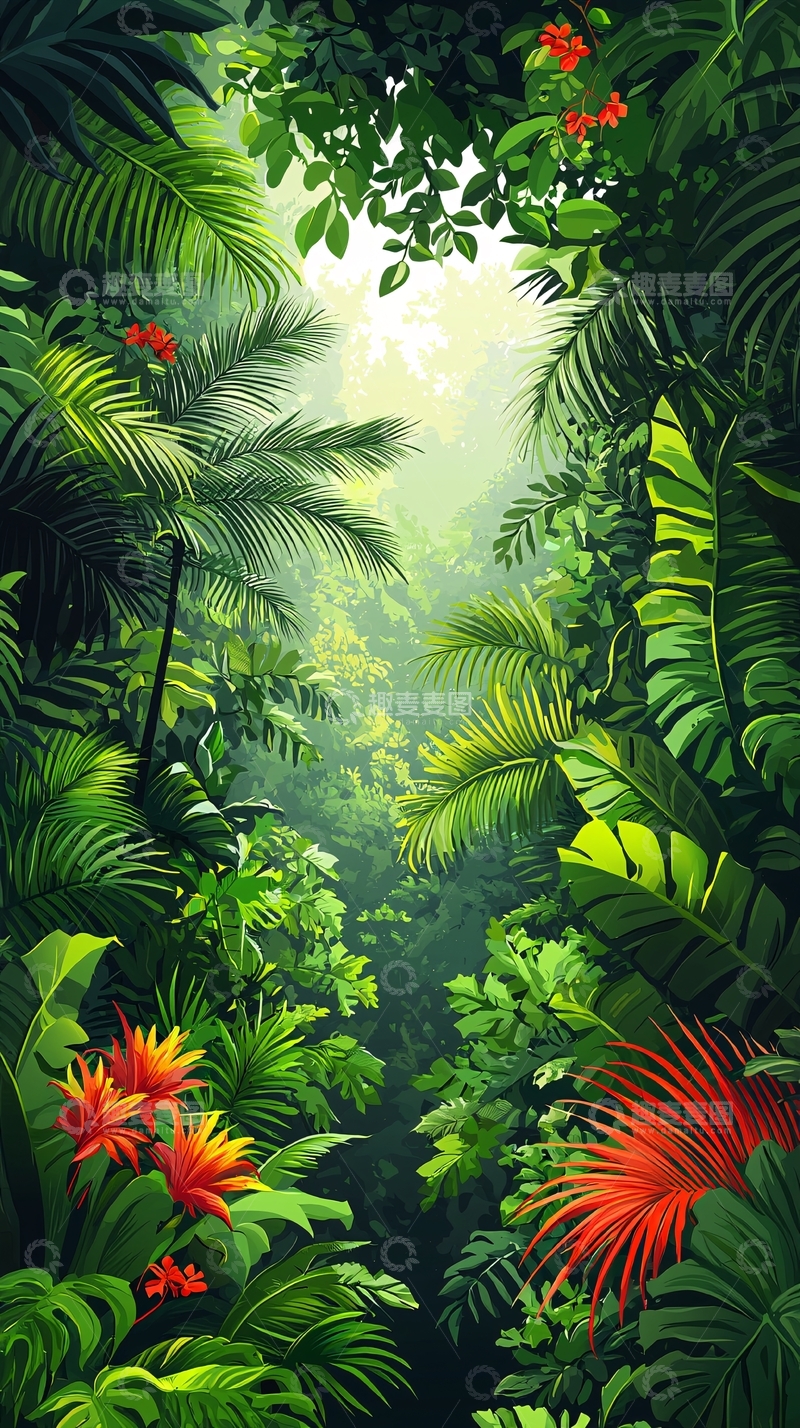 高清大图下载【趣麦麦图】热带雨林深处
