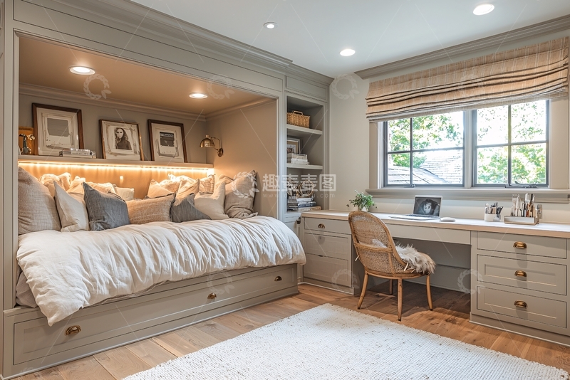 高清大图下载【趣麦麦图】灰色卧室
