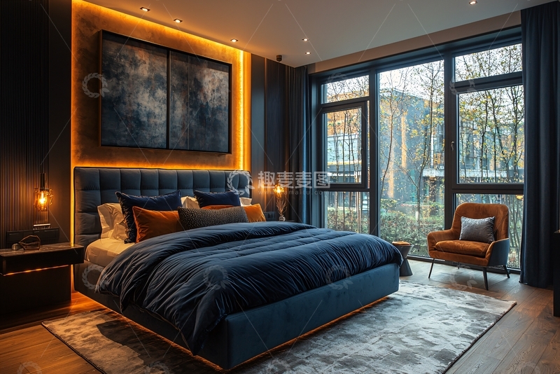 高清大图下载【趣麦麦图】现代极简主卧设计