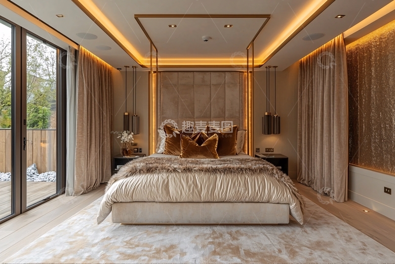 高清大图下载【趣麦麦图】现代极简卧室设计