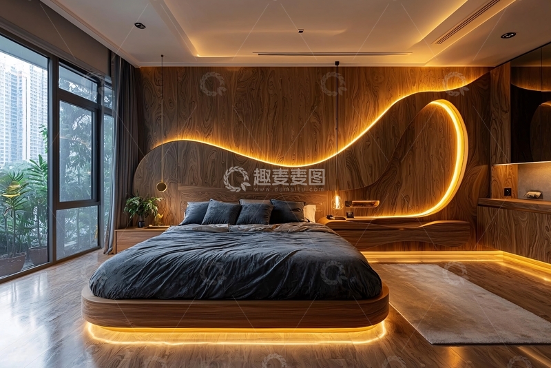 高清大图下载【趣麦麦图】现代简约卧室设计88