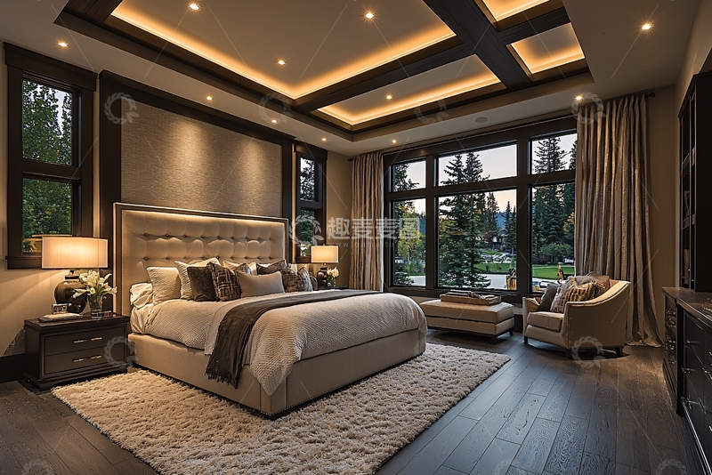 高清大图下载【趣麦麦图】现代奢华卧室