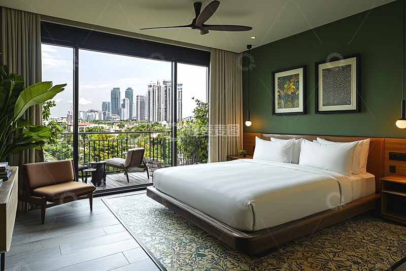 高清大图下载【趣麦麦图】现代卧室