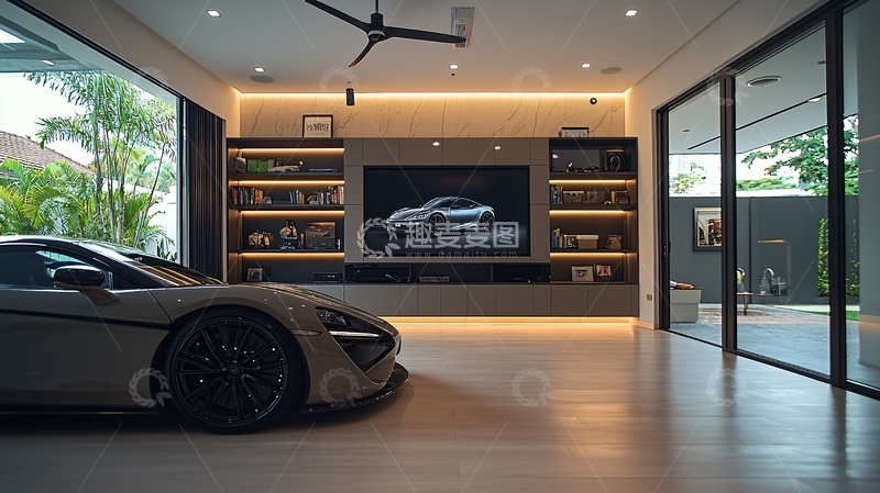 高清大图下载【趣麦麦图】豪车车库室内设计