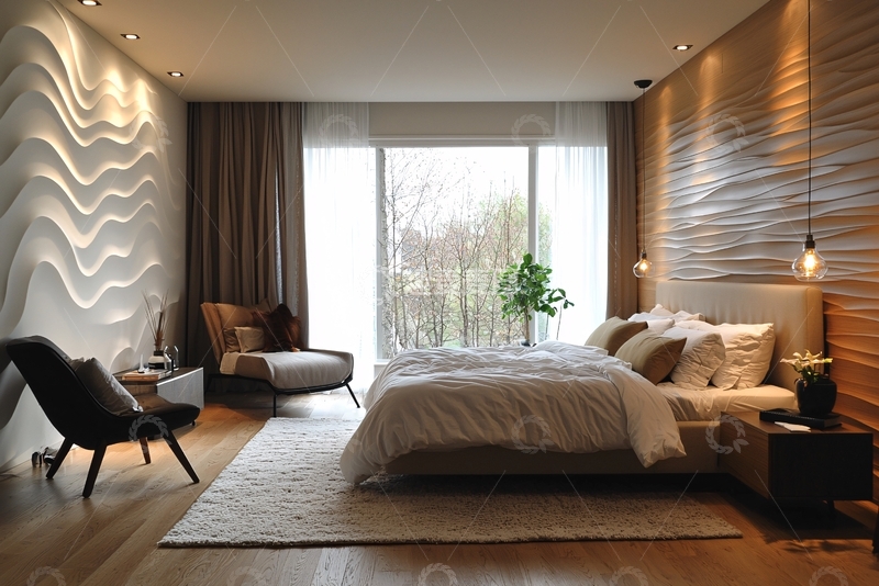 高清大图下载【趣麦麦图】现代简约卧室设计93