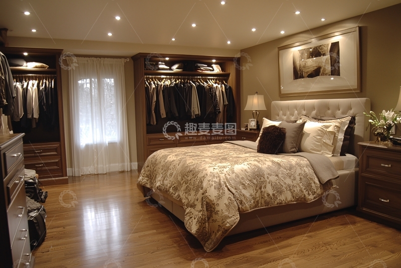 高清大图下载【趣麦麦图】温馨卧室衣帽间设计