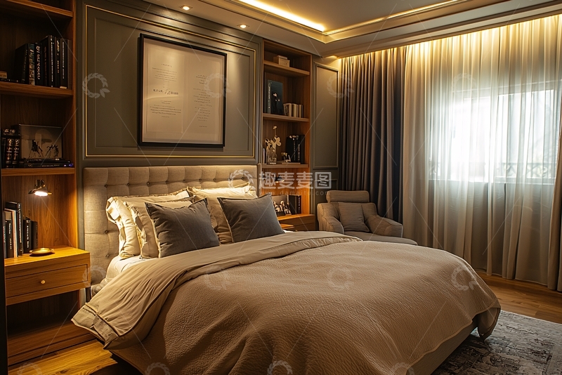 高清大图下载【趣麦麦图】现代轻奢卧室