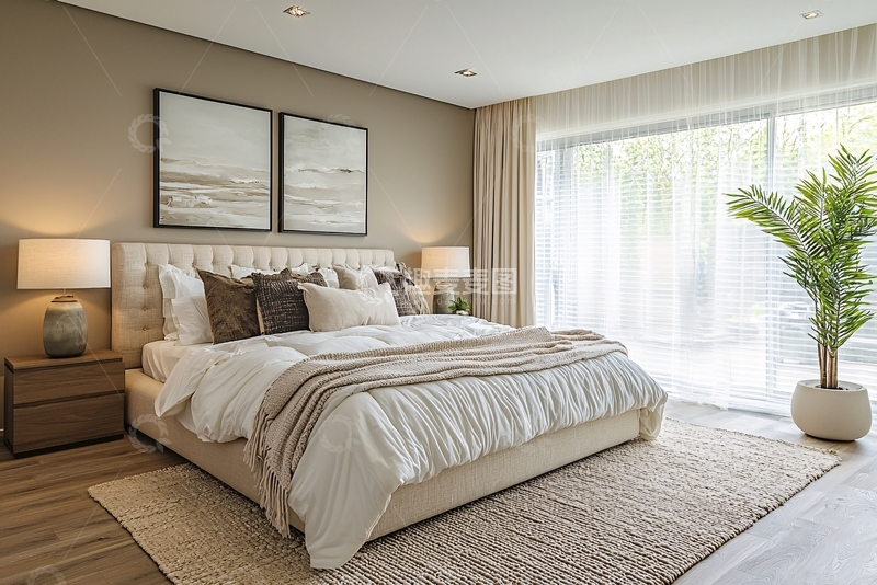 高清大图下载【趣麦麦图】现代简约卧室设计95