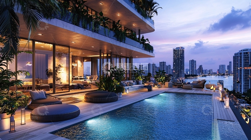 高清大图下载【趣麦麦图】迈阿密海景豪宅