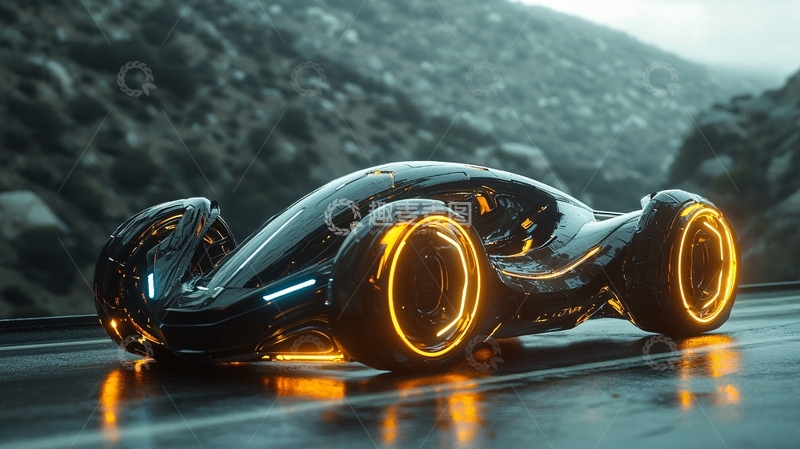 高清大图下载【趣麦麦图】未来感跑车