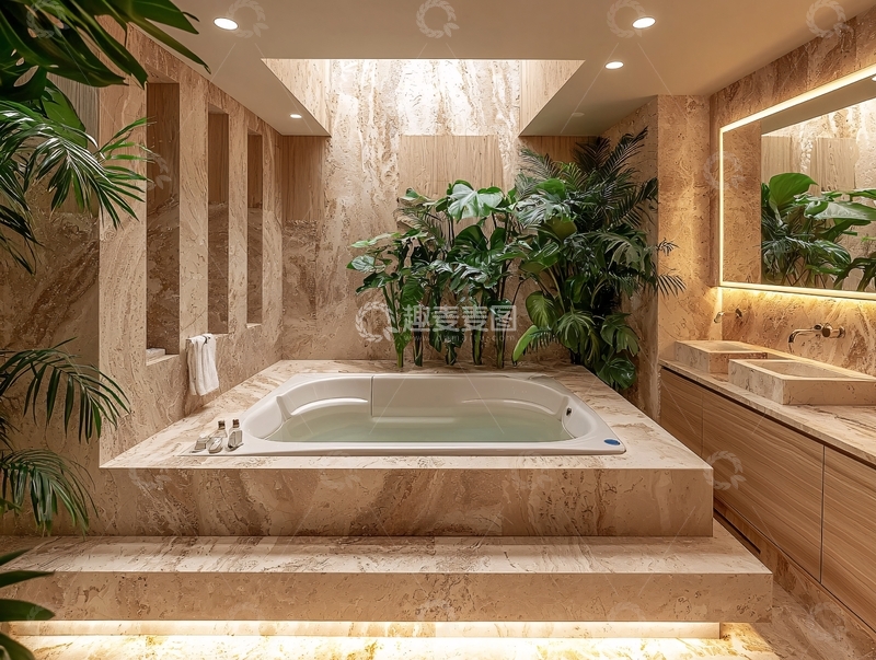 高清大图下载【趣麦麦图】豪华浴室中的浴缸