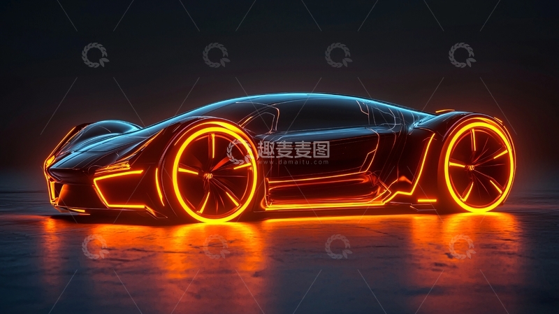 高清大图下载【趣麦麦图】未来感跑车