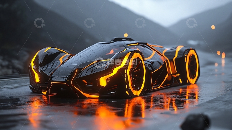 高清大图下载【趣麦麦图】未来概念跑车