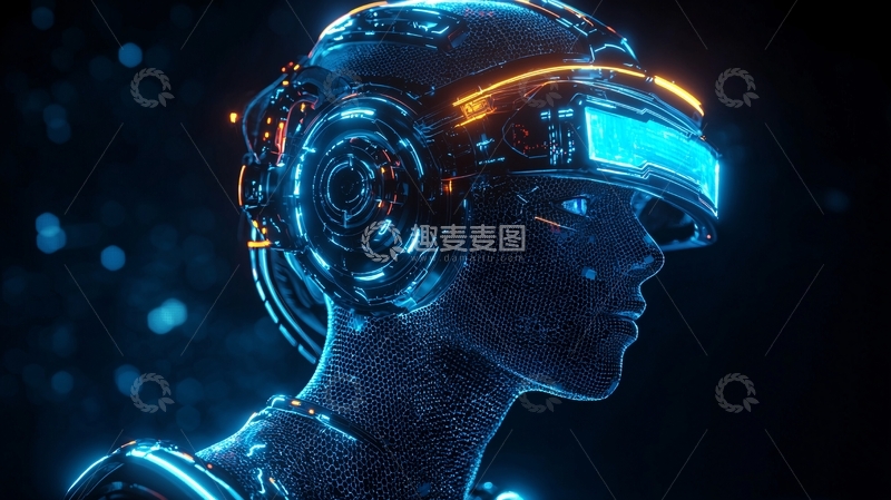 高清大图下载【趣麦麦图】未来科技感机器人