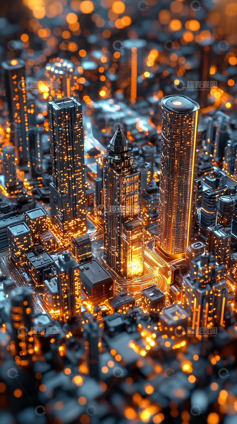 高清大图下载【趣麦麦图】夜景城市