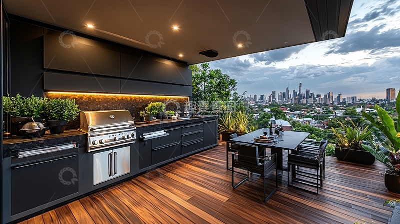 高清大图下载【趣麦麦图】现代户外厨房设计
