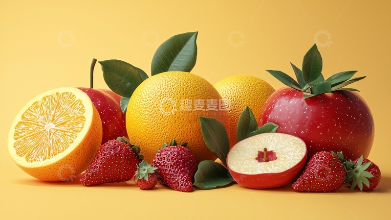 高清大图下载【趣麦麦图】新鲜水果组合