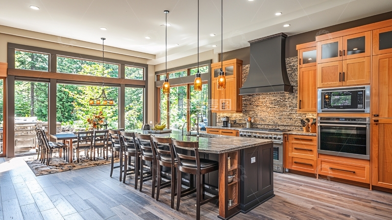 高清大图下载【趣麦麦图】现代风格开放式厨房