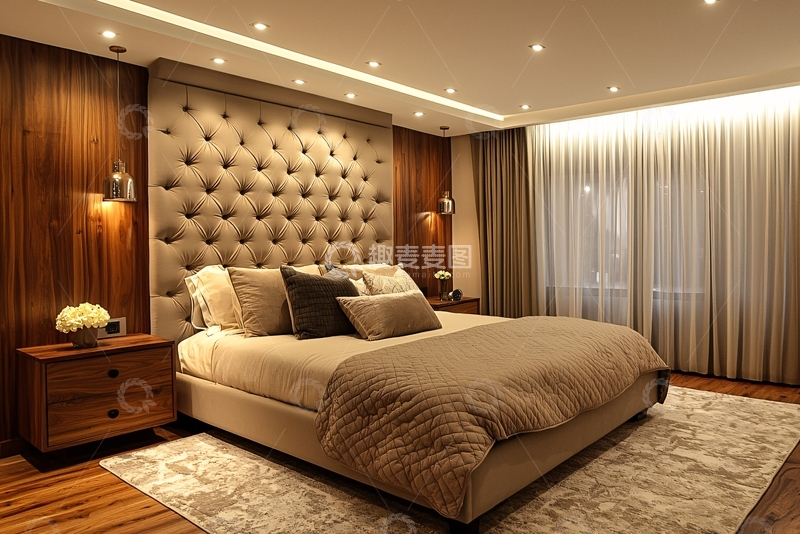 高清大图下载【趣麦麦图】现代简约卧室设计104