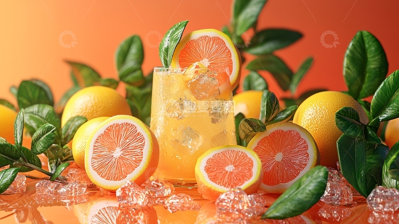 高清大图下载【趣麦麦图】橙子汁