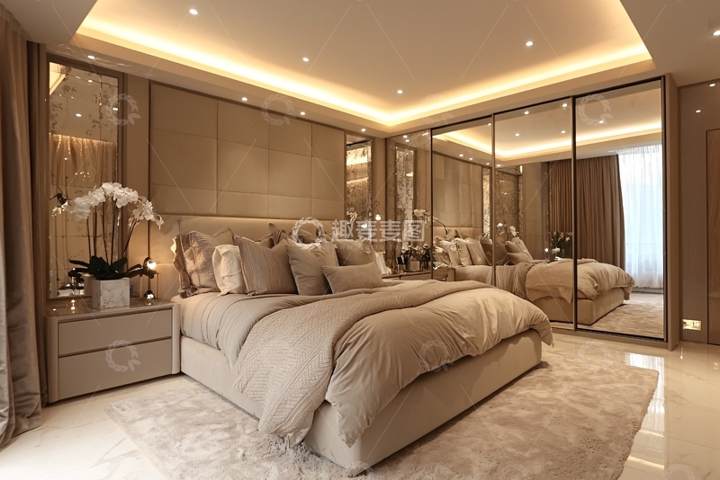 高清大图下载【趣麦麦图】高级灰卧室设计