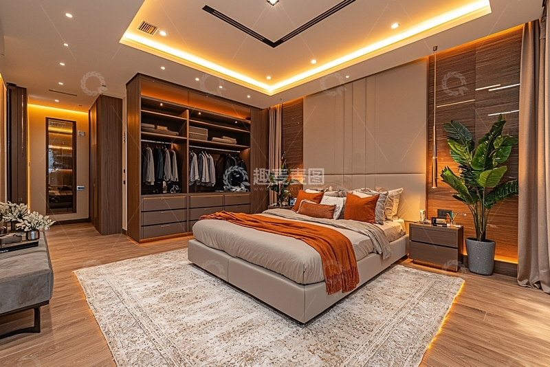 高清大图下载【趣麦麦图】现代简约卧室设计102