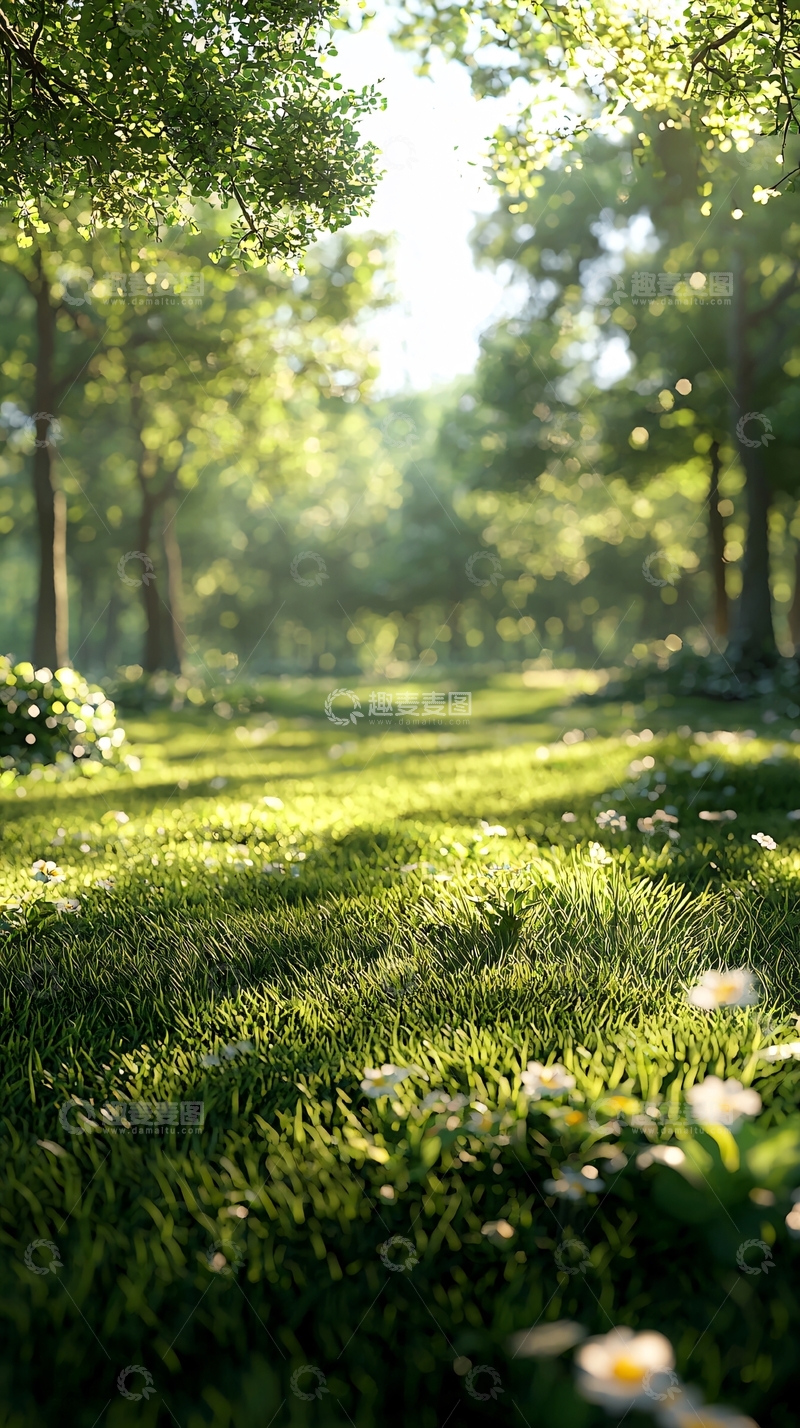 高清大图下载【趣麦麦图】阳光森林草地