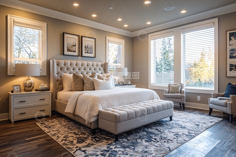 高清大图下载【趣麦麦图】现代简约卧室75