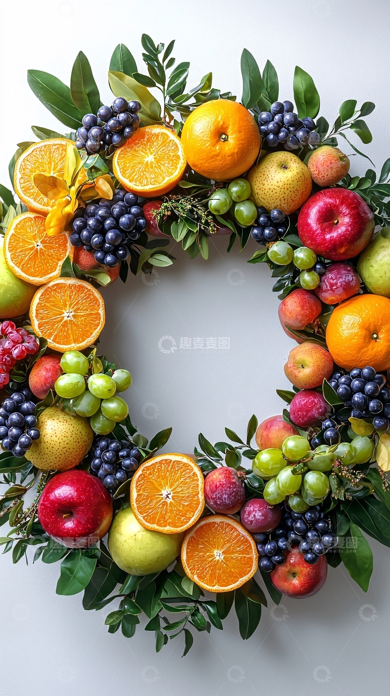 高清大图下载【趣麦麦图】水果花环