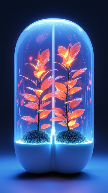 胶囊里的发光植物