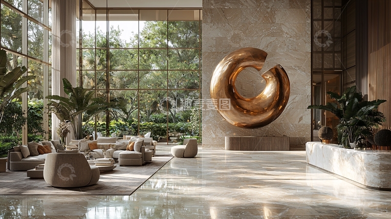 高清大图下载【趣麦麦图】高端酒店大堂设计