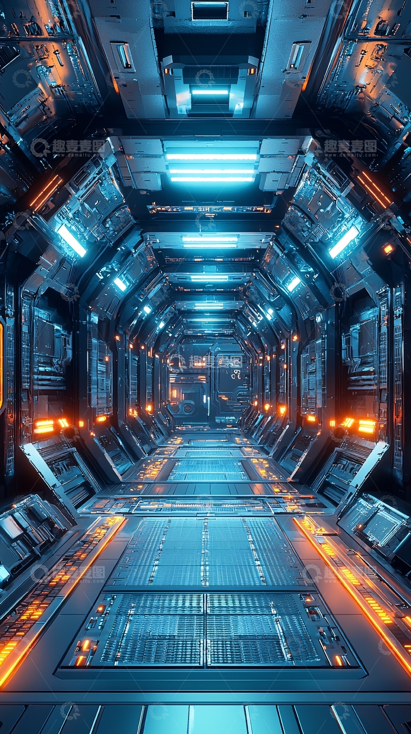 高清大图下载【趣麦麦图】未来科技感长廊