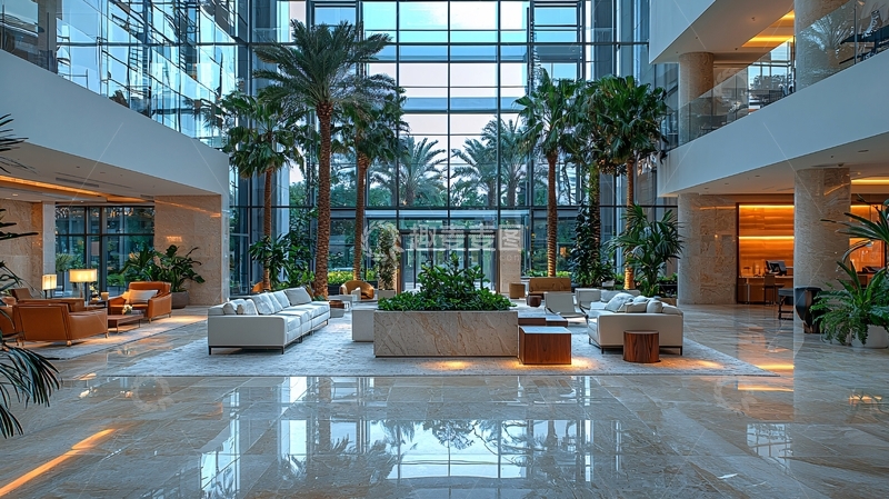 高清大图下载【趣麦麦图】现代酒店大堂室内设计