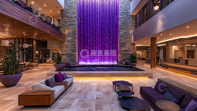 高清大图下载【趣麦麦图】室内瀑布