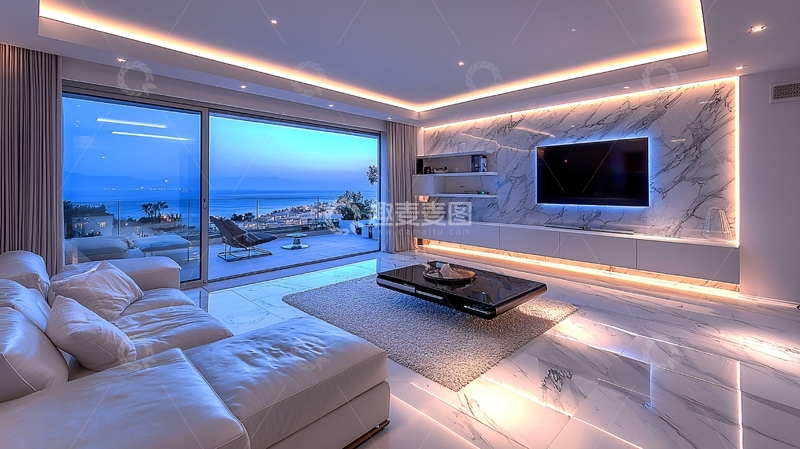 高清大图下载【趣麦麦图】现代简约风格客厅59