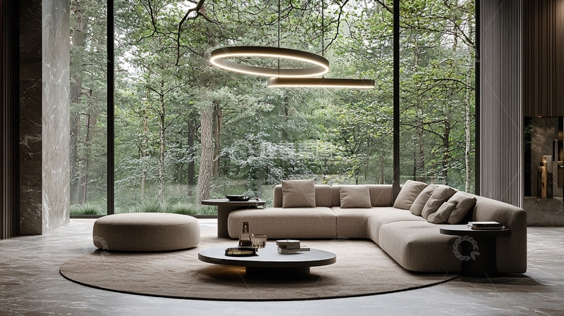 高清大图下载【趣麦麦图】-现代简约客厅