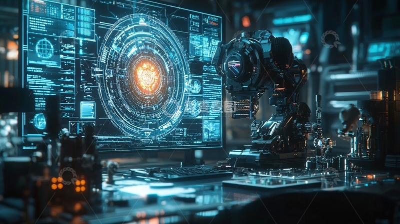 高清大图下载【趣麦麦图】科幻未来科技控制中心