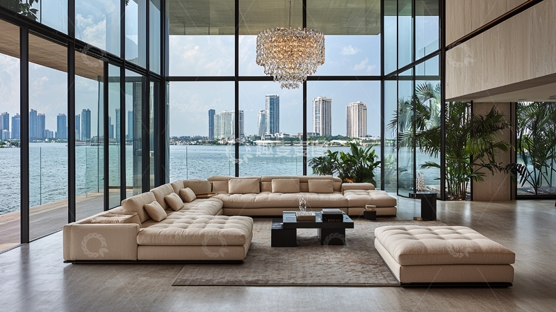 高清大图下载【趣麦麦图】现代极简风格客厅