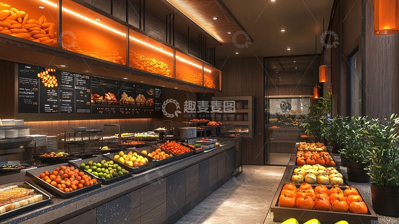 高清大图下载【趣麦麦图】高端酒店自助早餐区