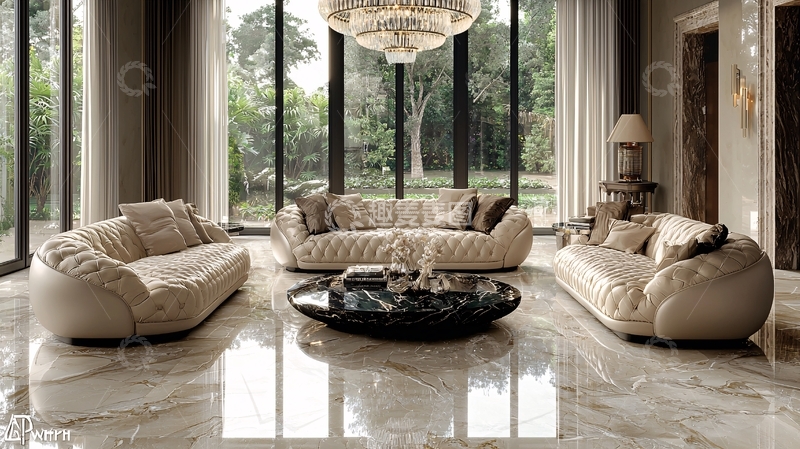 高清大图下载【趣麦麦图】奢华客厅现代意式家具