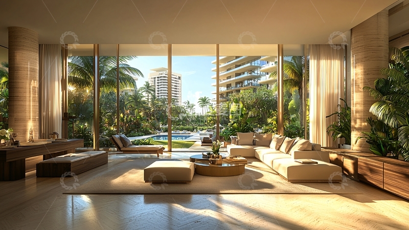 高清大图下载【趣麦麦图】现代简约风格客厅景观