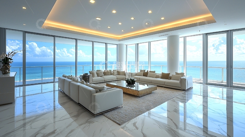高清大图下载【趣麦麦图】海景豪宅客厅