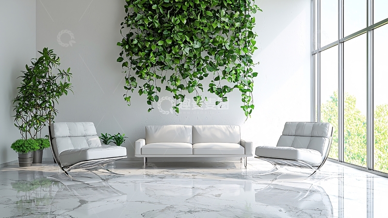 高清大图下载【趣麦麦图】现代简约绿植墙