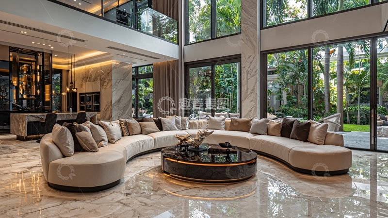 高清大图下载【趣麦麦图】现代豪宅客厅