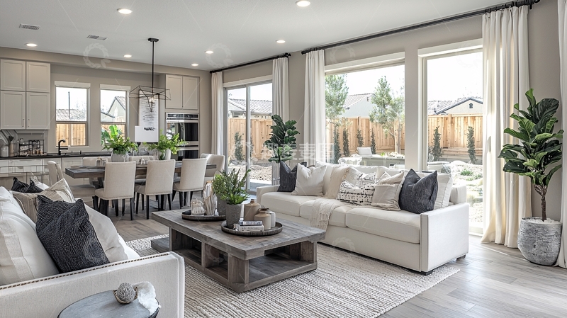 高清大图下载【趣麦麦图】现代简约开放式客厅