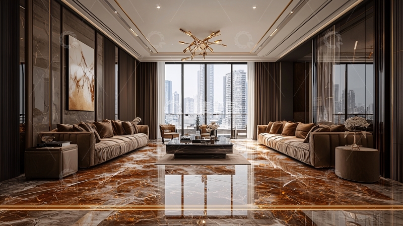 高清大图下载【趣麦麦图】豪华现代客厅