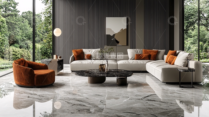 高清大图下载【趣麦麦图】现代轻奢客厅沙发组合