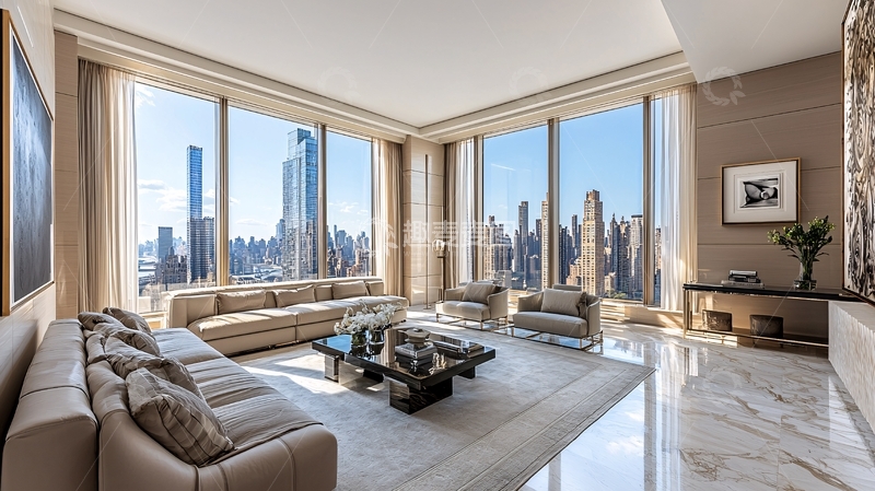 高清大图下载【趣麦麦图】纽约曼哈顿高层公寓豪宅