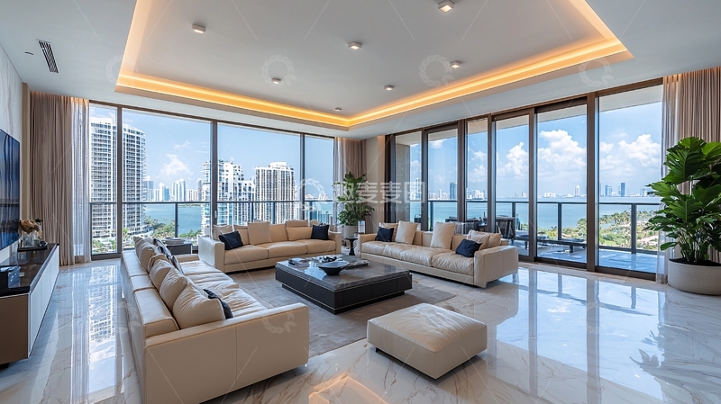 高清大图下载【趣麦麦图】现代简约风格豪宅客厅