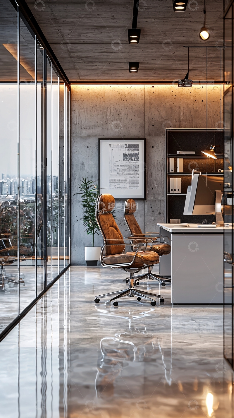 高清大图下载【趣麦麦图】现代工业风格办公室